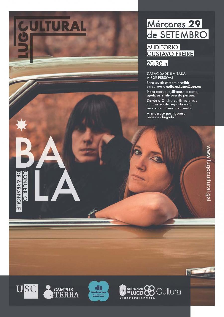Cartaz do concerto de Bala Cartaz do concerto de Bala