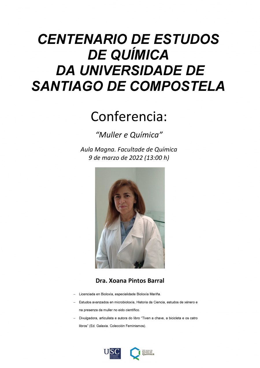 Dra. Xoana Pintos Barral Conferencia: "Muller e Química"
