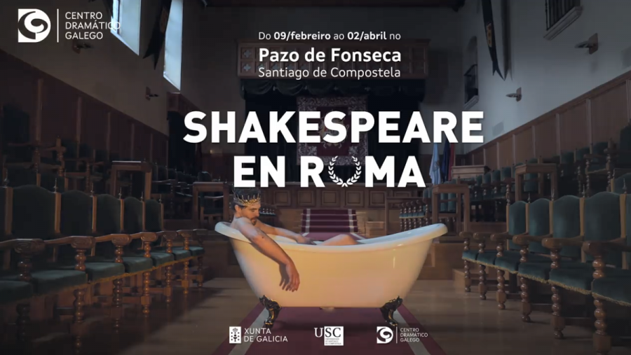 A obra 'Shakespeare en Roma' estréase o 9 de febreiro no Salón Nobre de Fonseca A obra 'Shakespeare en Roma' estréase o 9 de febreiro no Salón Nobre de Fonseca