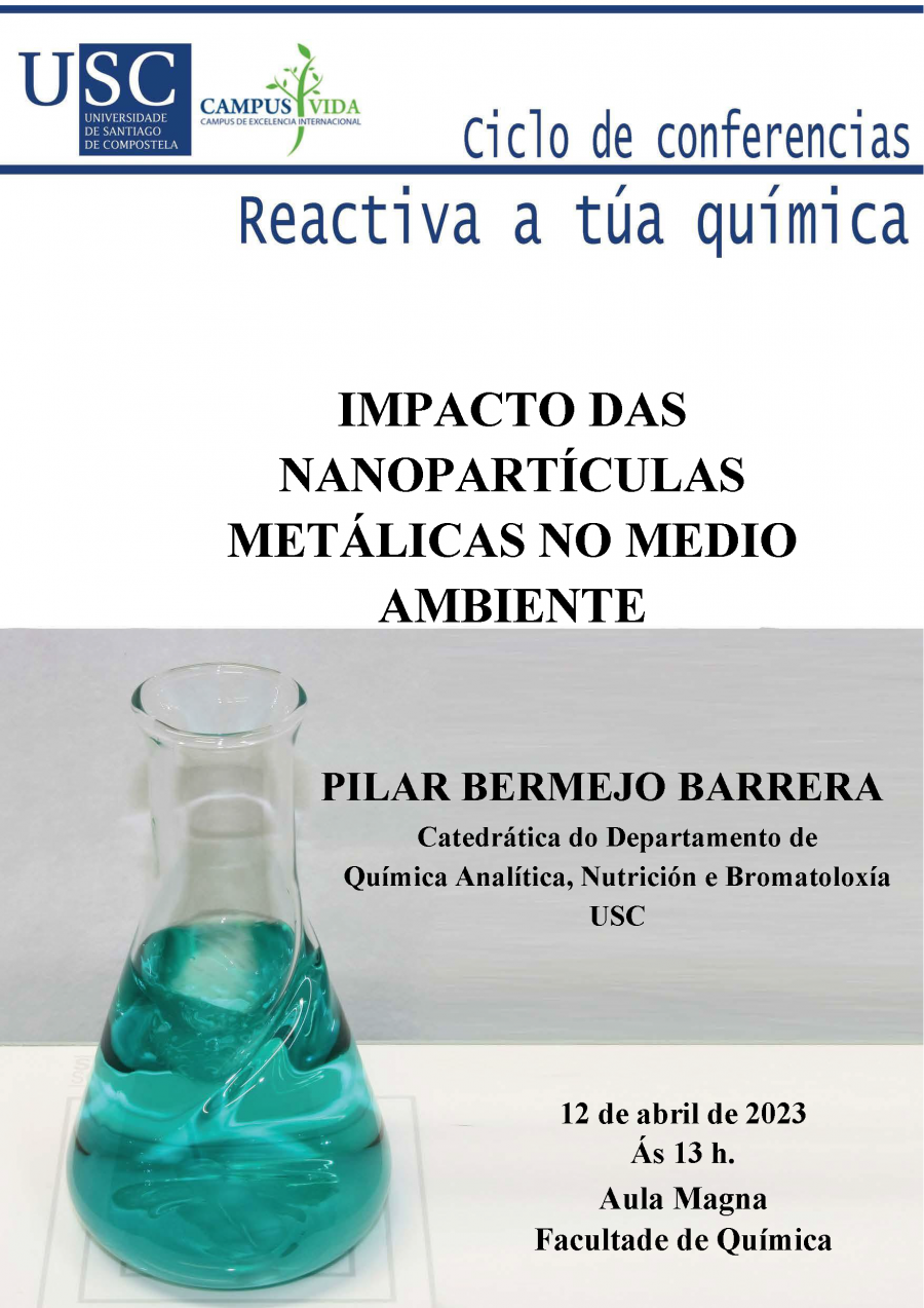 Impacto das nanopartículas metálicas no medio ambiente Ciclo de conferencias Reactiva a túa Química