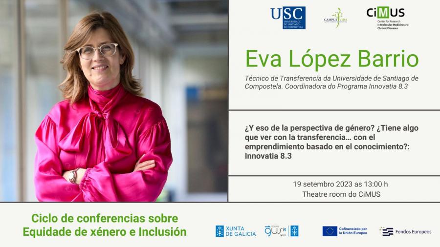 Conferencia de Eva López Barrio no CiMUS Conferencia de Eva López Barrio no CiMUS