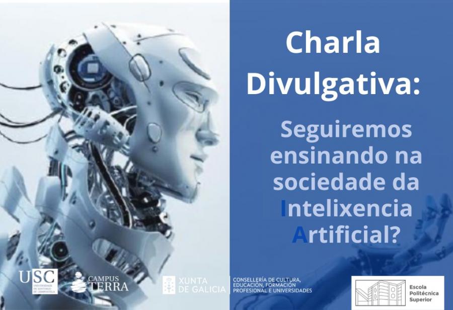 Cartaz Charla Divulgativa sobre IA Cartaz Charla Divulgativa sobre IA