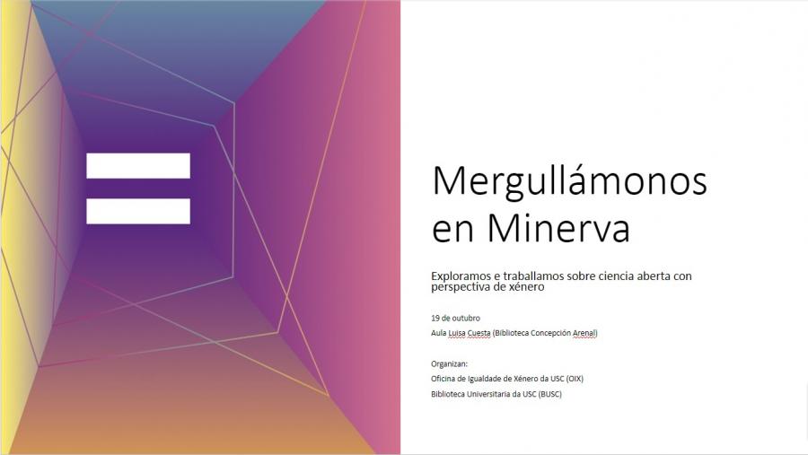 Cartaz da xornada 'Mergullámonos en Minerva' Cartaz da xornada 'Mergullámonos en Minerva'