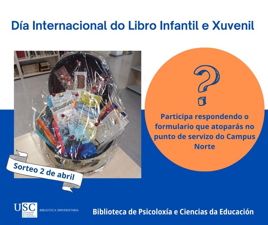 O sorteo do lote de libro entre as persoas participantes terá lugar o 2 de abril