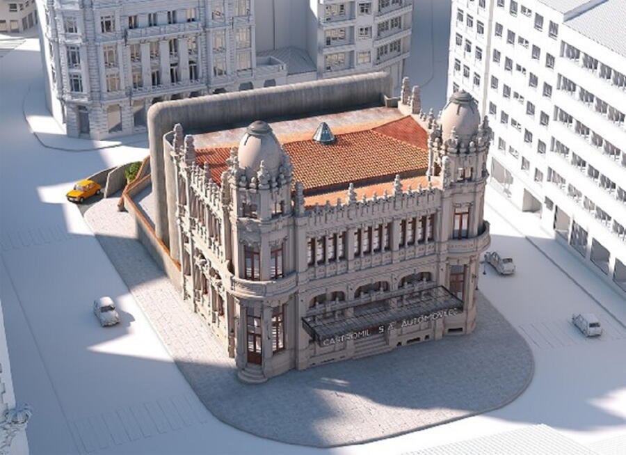 Recreación virtual do Edificio Castromil Recreación virtual do Edificio Castromil