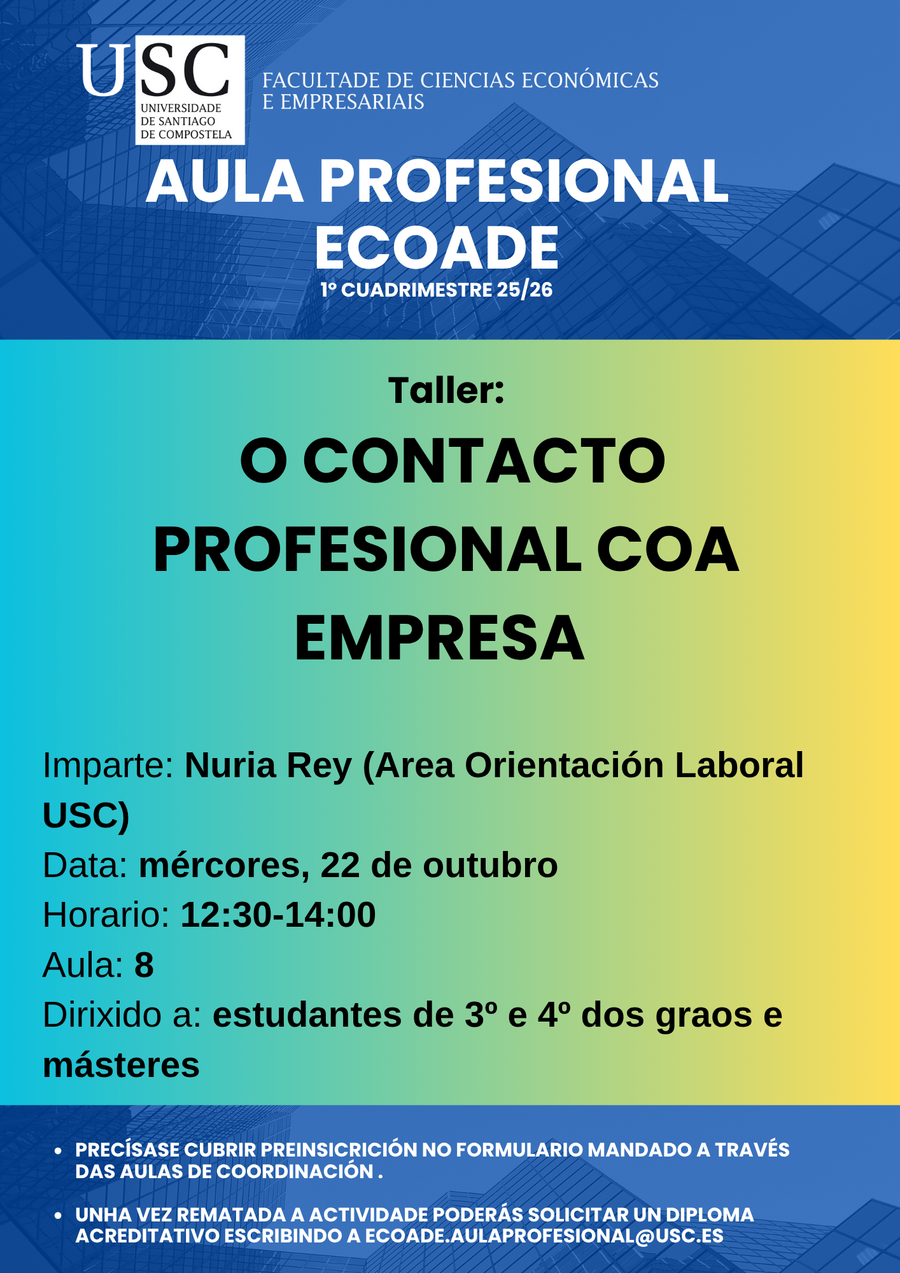 cartaz Aula Profesional ECOADE cartaz Aula Profesional ECOADE