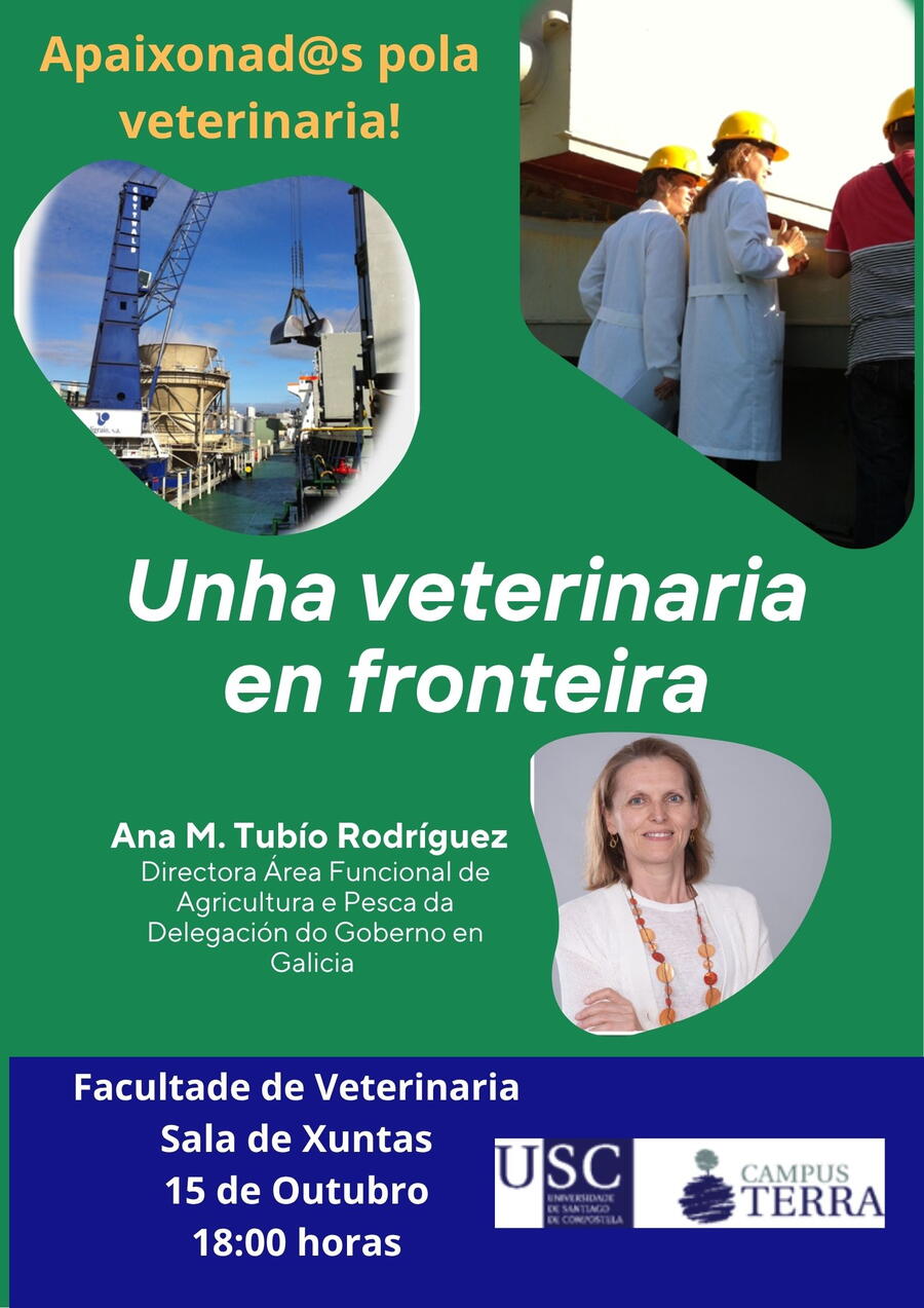 Apasionad@s por la Veterinaria Apasionad@s por la Veterinaria "Una veterinaria en la frontera", 15 de octubre, 18.00h, Sala de Juntas, Facultad de Veterinaria.