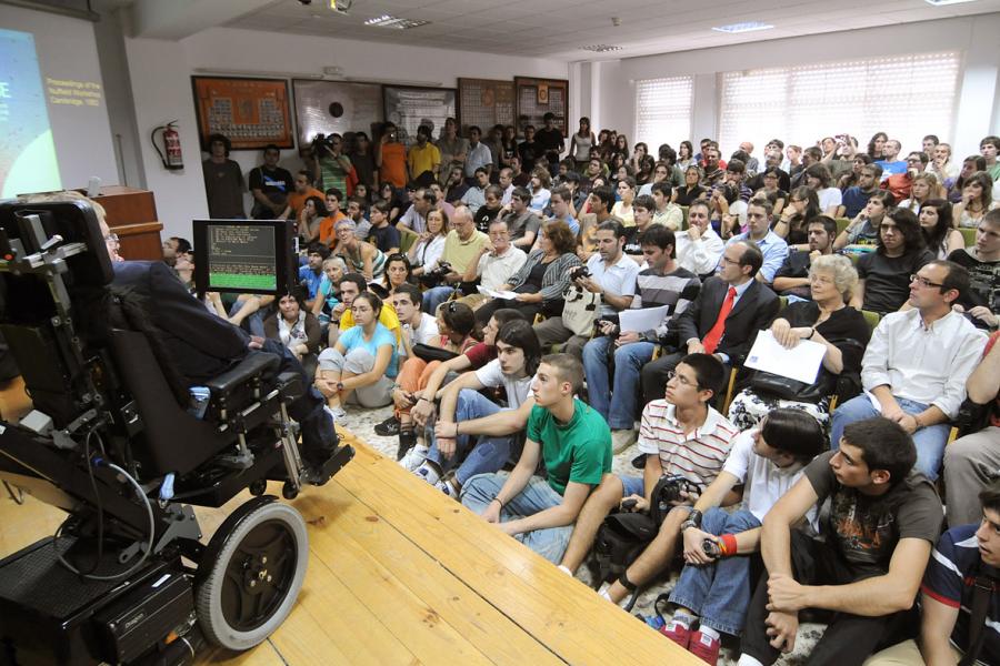 Encontro con Stephen Hawking na Facultade de Física