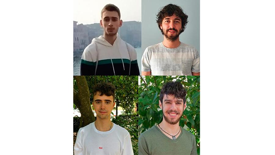 De esquerda a dereita Sergio, Miguel, Javier e Ángel, membros de Sementeira De esquerda a dereita Sergio, Miguel, Javier e Ángel, membros de Sementeira