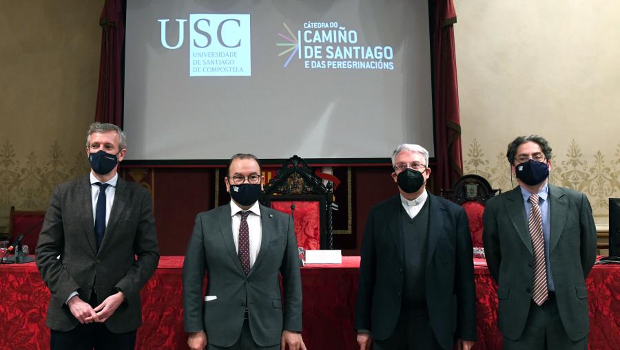 De esquerda a dereita, Alfonso Rueda, Antonio López, Daniel Lorenzo Santos e Miguel Taín. FOTO: Santi Alvite De esquerda a dereita, Alfonso Rueda, Antonio López, Daniel Lorenzo Santos e Miguel Taín. FOTO: Santi Alvite