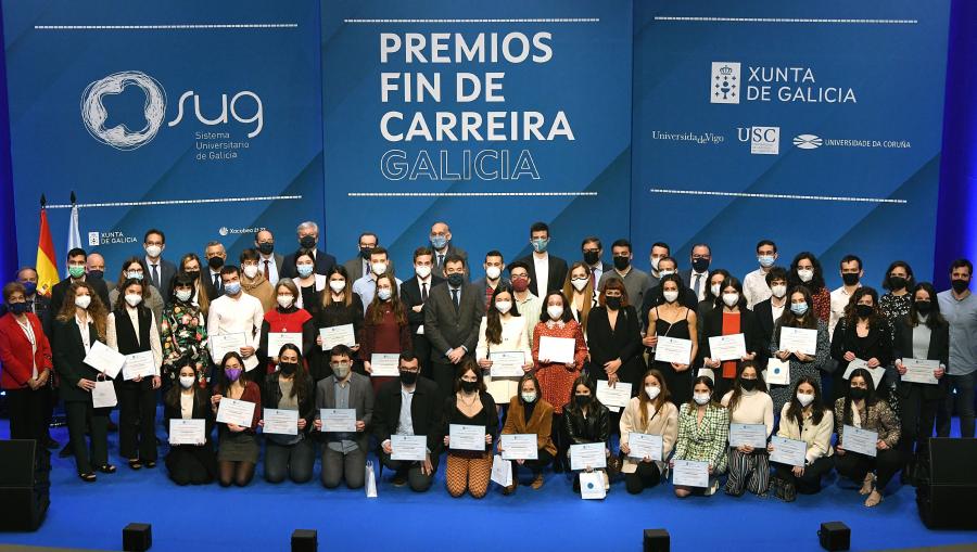 Na edición deste ano, resultaron galardoados cos Premios Fin de Carreira un total de 85 egresados. FOTO: Santi Alvite Na edición deste ano, resultaron galardoados cos Premios Fin de Carreira un total de 85 egresados. FOTO: Santi Alvite