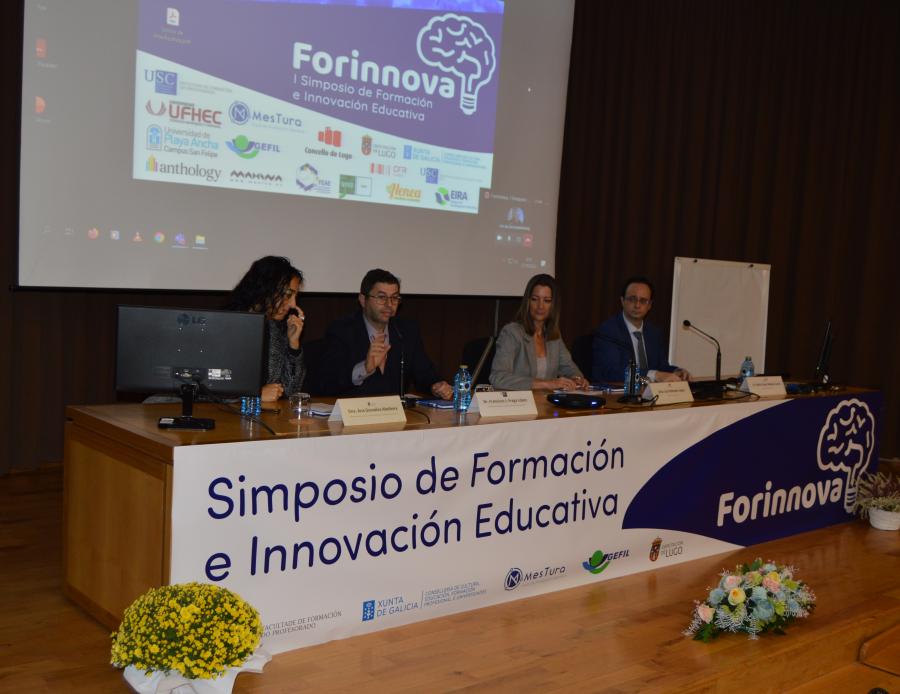 Ana Gonz谩lez, Francisco Fraga, Lara M茅ndez e Pablo C茅sar Mu帽oz, na apertura de Forinnova