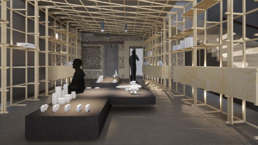 Infografía da tenda institucional que proxecta abrir a USC na Praza de Pío XII, en Lugo Infografía da tenda institucional que proxecta abrir a USC na Praza de Pío XII, en Lugo