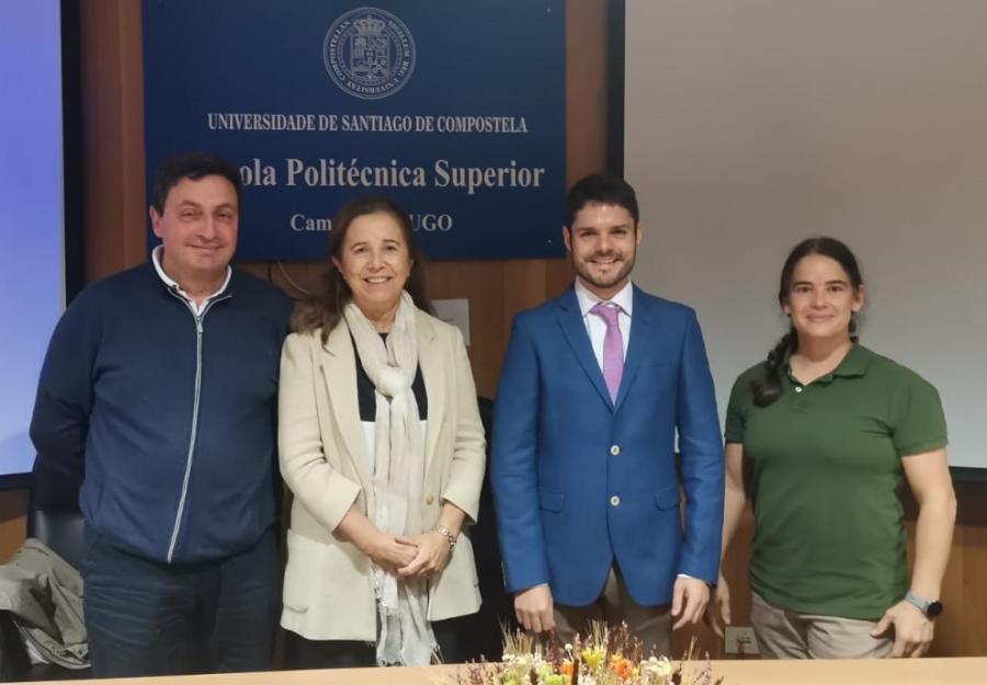 De esquerda a dereita, Roque Rodríguez, Isabel Cañellas, Juan Alberto Molina e Clara Antón, na EPS de Enxeñaría De esquerda a dereita, Roque Rodríguez, Isabel Cañellas, Juan Alberto Molina e Clara Antón, na EPS de Enxeñaría