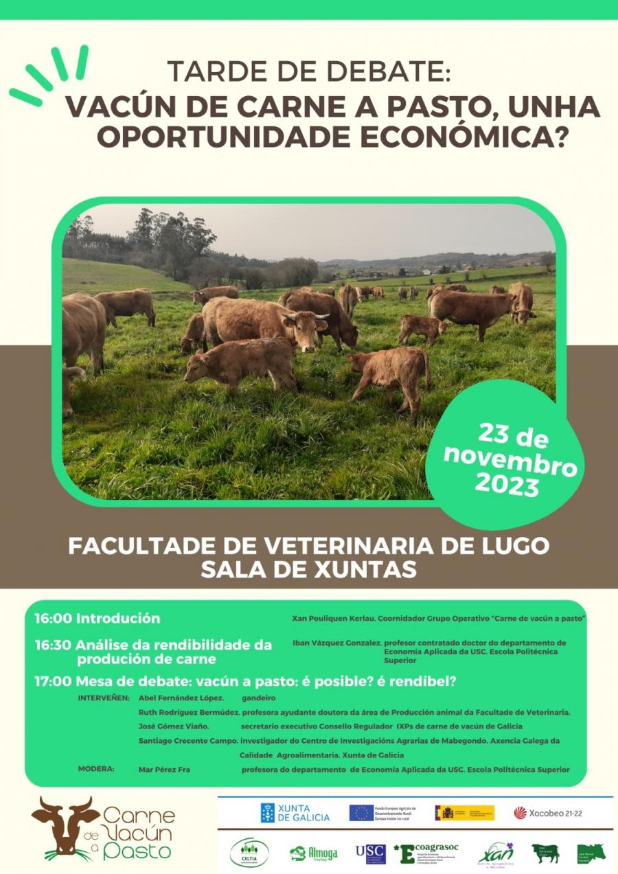 Cartaz do programa sobre vacún de carne a pasto Cartaz do programa sobre vacún de carne a pasto