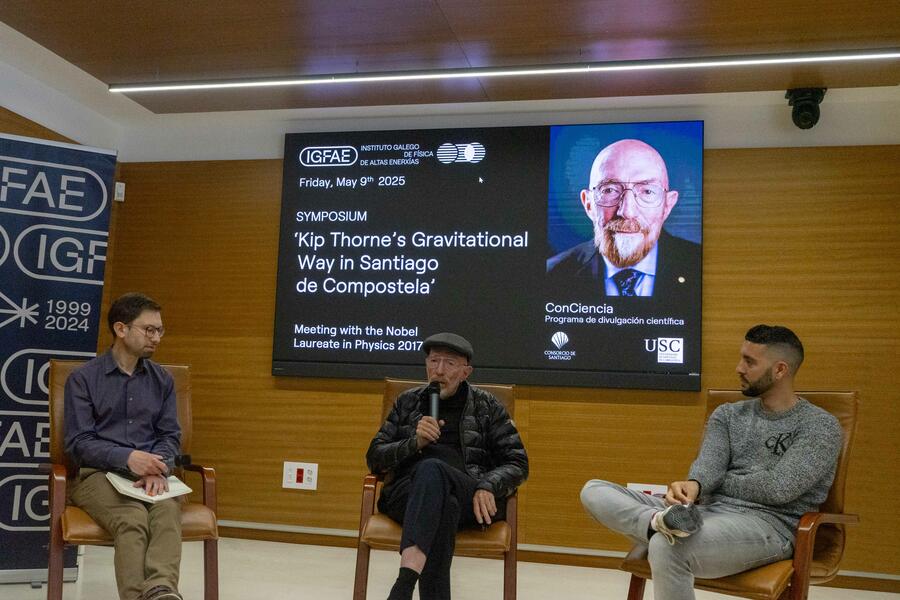 Kip Thorne no IGFAE Kip Thorne no IGFAE
