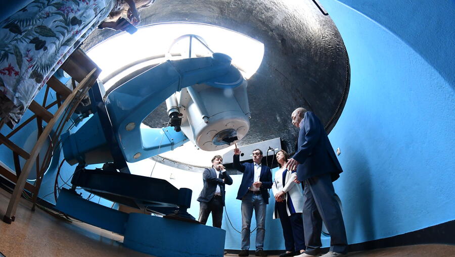 A visita permitiu mostrar a primeira fase das obras de reforma e mellora das instalacións do observatorio A visita permitiu mostrar a primeira fase das obras de reforma e mellora das instalacións do observatorio