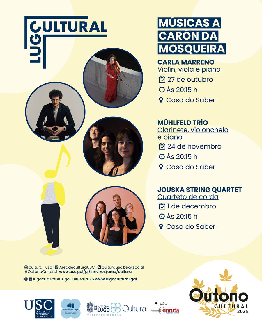 Cartel do ciclo Músicas a carón da Mosqueira