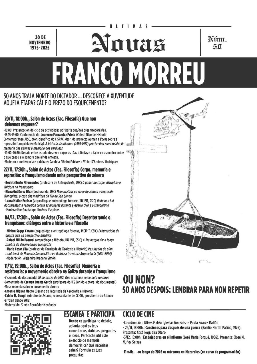 Cartel do ciclo 'Franco morreu'