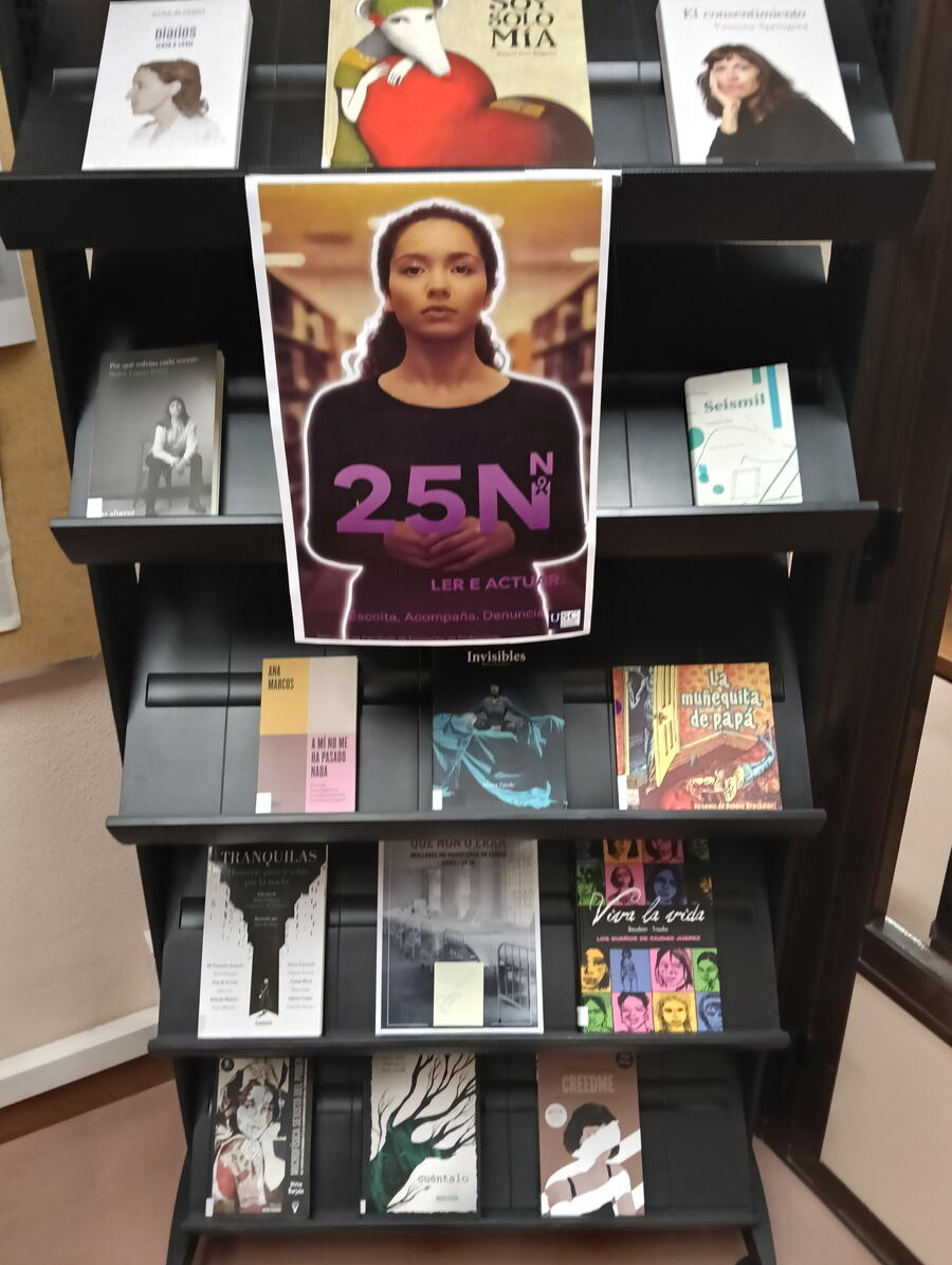 A escolma de lecturas que abrangue ensaio, cómic, novela, e autobiografía arredor da violencia contra as mulleres