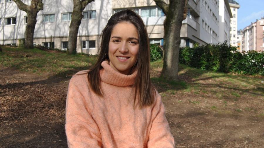 Paula Rodríguez Villamayor, nunha área verde do Campus de Lugo