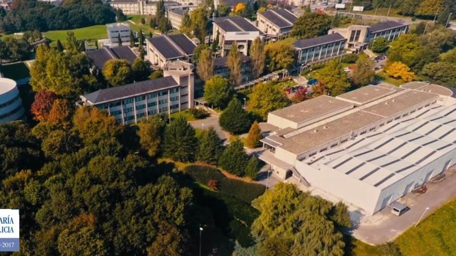 Vista aérea da Escola Politécnica Superior de Enxeñaría do Campus de Lugo