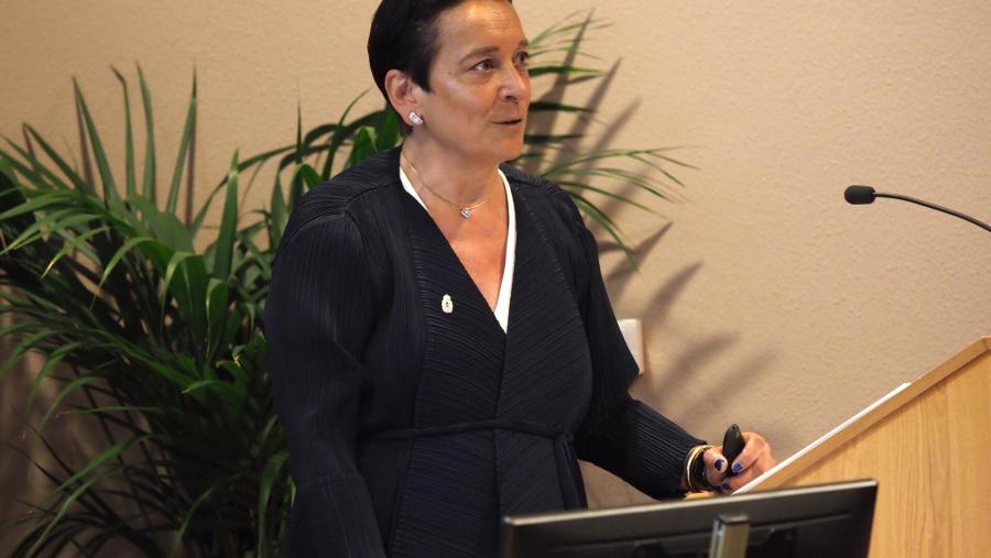 Ana Goy Díaz, no discurso de ingreso como académica de número da RAGBA, na Facultade de Humanidades Ana Goy Díaz, no discurso de ingreso como académica de número da RAGBA, na Facultade de Humanidades