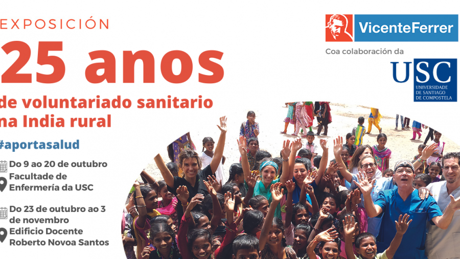 Exposición 25 anos de voluntariado sanitario da India rural Vicente Fererr