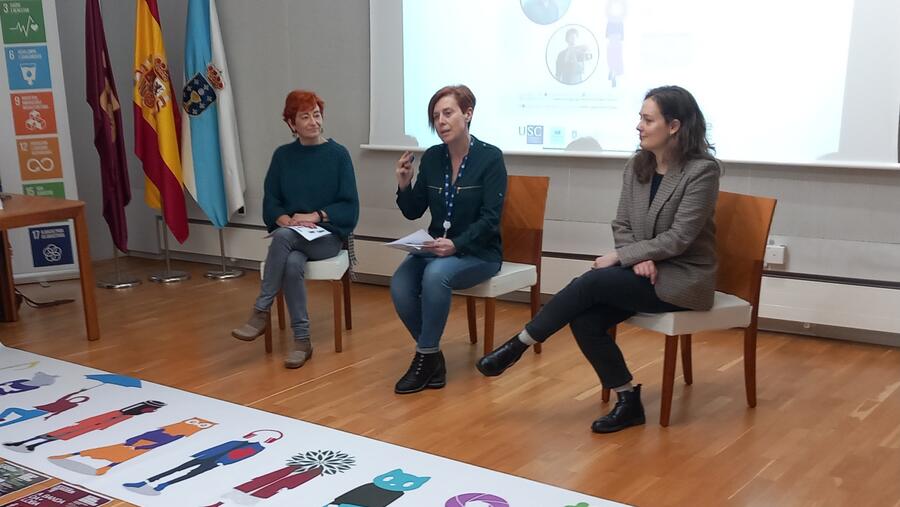 De esquerda a dereita, Maite Ferreiro, Pilar Murias e Iria Castro De esquerda a dereita, Maite Ferreiro, Pilar Murias e Iria Castro