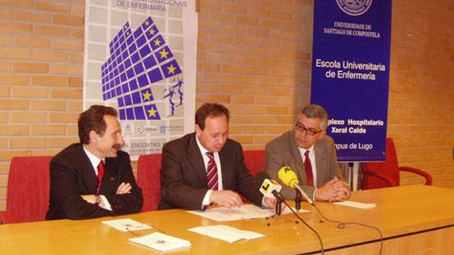 De esquerda a dereita, José Luís Díaz, Carlos Herrero e Miguel Fernández durante a presentación das Xornadas De esquerda a dereita, José Luís Díaz, Carlos Herrero e Miguel Fernández durante a presentación das Xornadas