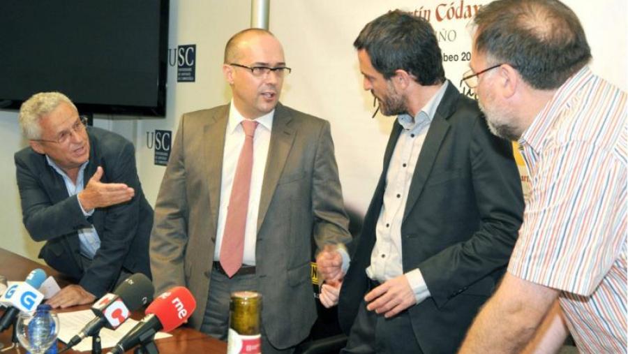 Javier Garbayo e Ignacio Santos en medio de José Martínez Chantada e Miguel A. López Javier Garbayo e Ignacio Santos en medio de José Martínez Chantada e Miguel A. López