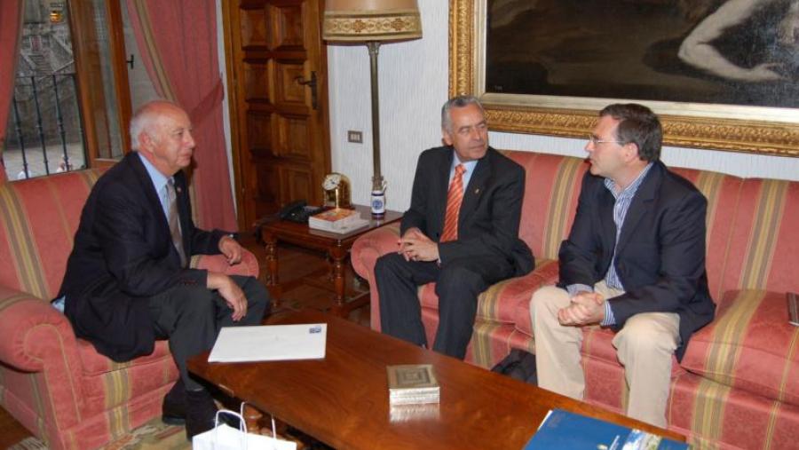 De esquerda a dereita, Juan Casares, José Barbosa e Francisco Campos en San Xerome De esquerda a dereita, Juan Casares, José Barbosa e Francisco Campos en San Xerome