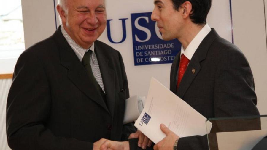 O reitor, Juan Casares, e o decano da Facultade de Ciencias, José Manuel Martínez Ageitos O reitor, Juan Casares, e o decano da Facultade de Ciencias, José Manuel Martínez Ageitos