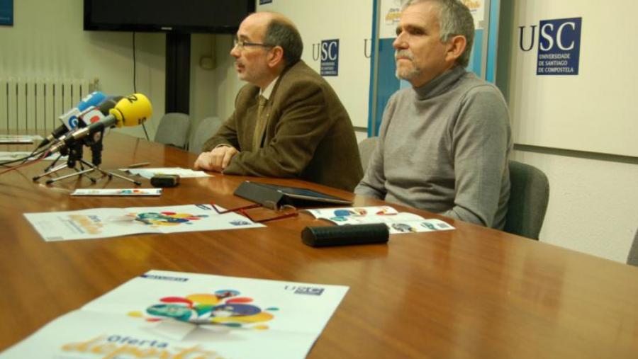 Francisco Durán e Mariano García-Verdugo presentaron aos medios a oferta deportiva da USC Francisco Durán e Mariano García-Verdugo presentaron aos medios a oferta deportiva da USC