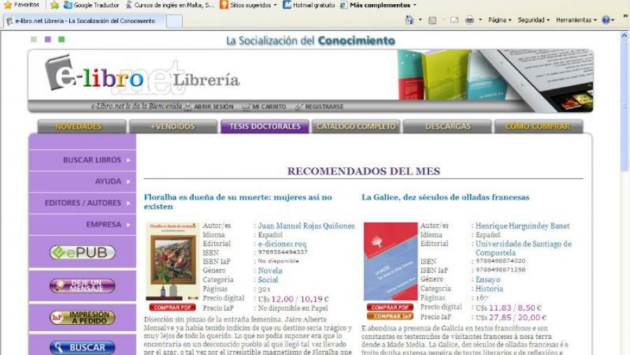 O Servizo de Publicacións da USC incorpora unha vintena de títulos á plataforma internacional e-libro.net O Servizo de Publicacións da USC incorpora unha vintena de títulos á plataforma internacional e-libro.net