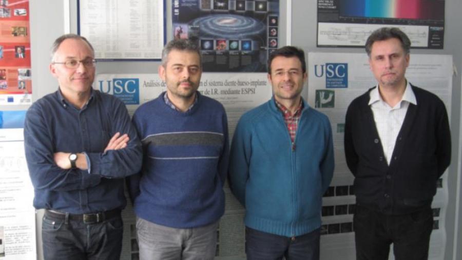 De esquerda a dereita, os investigadores Moreno, Prieto, Montero e Liñares De esquerda a dereita, os investigadores Moreno, Prieto, Montero e Liñares