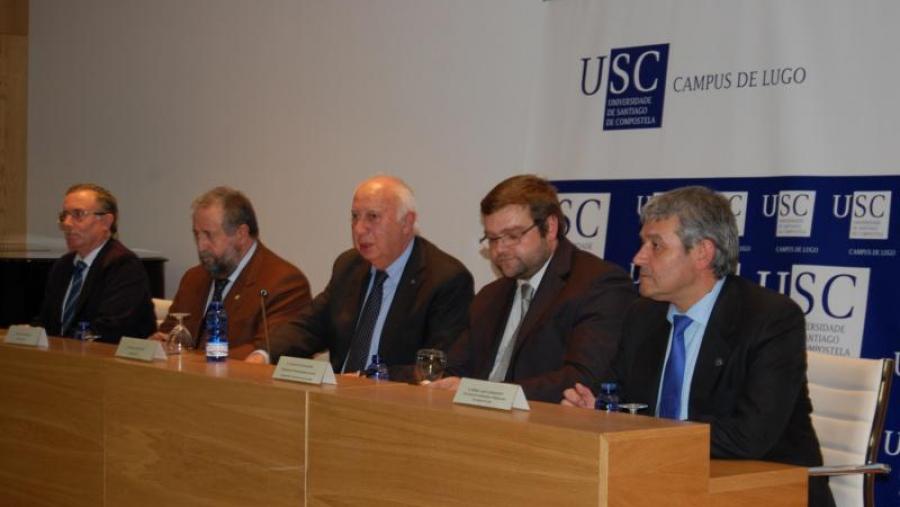 Puga, Orozco, Casares, Santos e García Herradón, na presentación do proxecto do Campus Terra Puga, Orozco, Casares, Santos e García Herradón, na presentación do proxecto do Campus Terra
