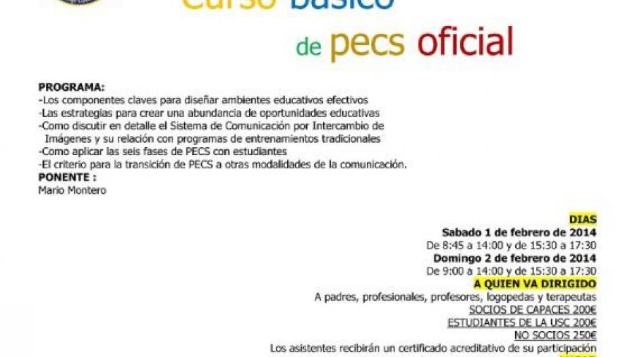 Cartaz do curso básico oficial de PECs Cartaz do curso básico oficial de PECs
