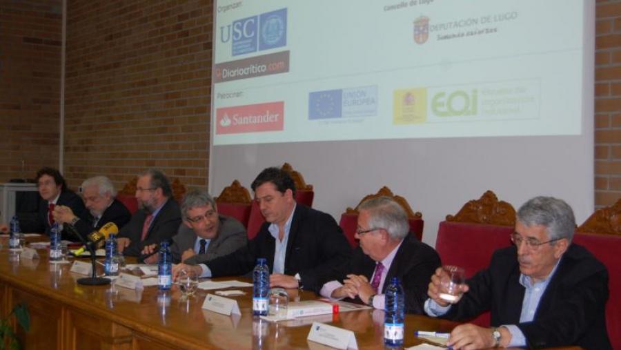 Relatores participantes na apertura do foro de emprendemento universitario 'Emprende 2020' na Facultade de ADE Relatores participantes na apertura do foro de emprendemento universitario 'Emprende 2020' na Facultade de ADE