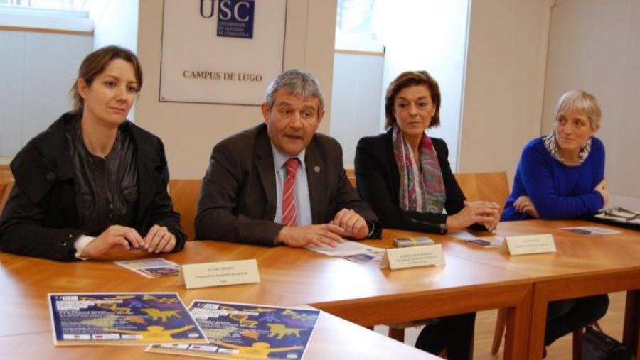 Méndez, García Herradón, Muñoz e Novo, na presentación do II Campus de Verán Científico Técnico Lugo Méndez, García Herradón, Muñoz e Novo, na presentación do II Campus de Verán Científico Técnico Lugo