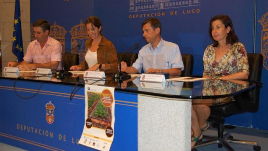 José Antonio Fernández, Lara Méndez, Adolfo López e María Elvira López Mosquera, na presentación do obradoiro José Antonio Fernández, Lara Méndez, Adolfo López e María Elvira López Mosquera, na presentación do obradoiro