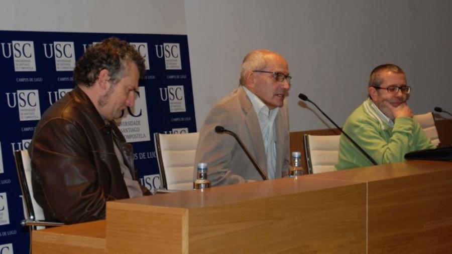 Carral, Fuentes e Carreira, na presentación dun ensaio sobre agricultura na Casa do Saber Carral, Fuentes e Carreira, na presentación dun ensaio sobre agricultura na Casa do Saber