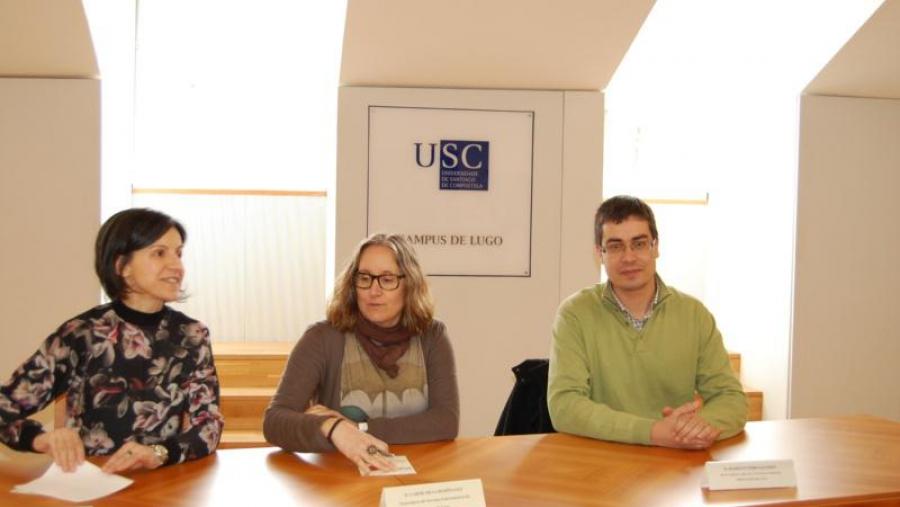Marta López, Carme Silva e Mario Outeiro, na presentación dos actos do Día Internacional da Lingua Materna Marta López, Carme Silva e Mario Outeiro, na presentación dos actos do Día Internacional da Lingua Materna