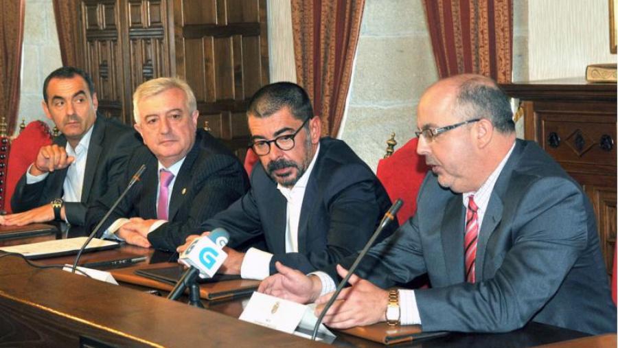 De dereita á esquerda, Lotario Vilaboy, Evaristo Nogueira, Juan Viaño e Manuel Alza De dereita á esquerda, Lotario Vilaboy, Evaristo Nogueira, Juan Viaño e Manuel Alza