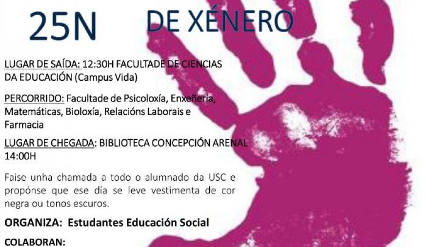 Estudantes de Educación Social marchan o mércores contra a violencia de xénero Estudantes de Educación Social marchan o mércores contra a violencia de xénero