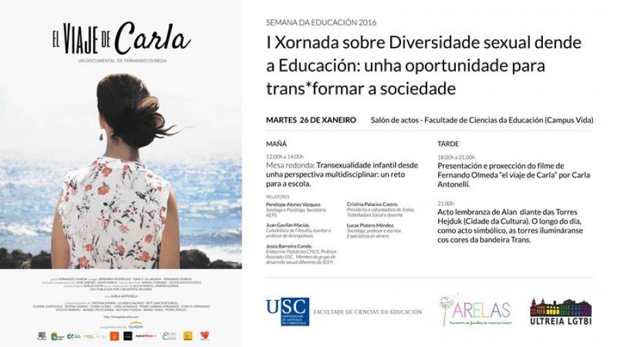 Cartel sobre a xornada sobre ‘Diversidade sexual dende a educación: unha oportunidades para trans*formar a sociedade’ Cartel sobre a xornada sobre ‘Diversidade sexual dende a educación: unha oportunidades para trans*formar a sociedade’