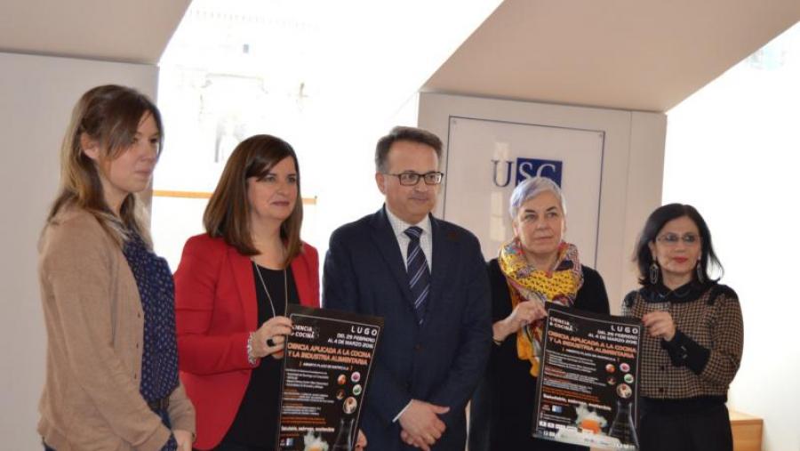 Pilar García, Ángeles Romero, Javier Bueno, Carmen Basadre e Mª Ángela Gómez, na presentación das xornadas Pilar García, Ángeles Romero, Javier Bueno, Carmen Basadre e Mª Ángela Gómez, na presentación das xornadas