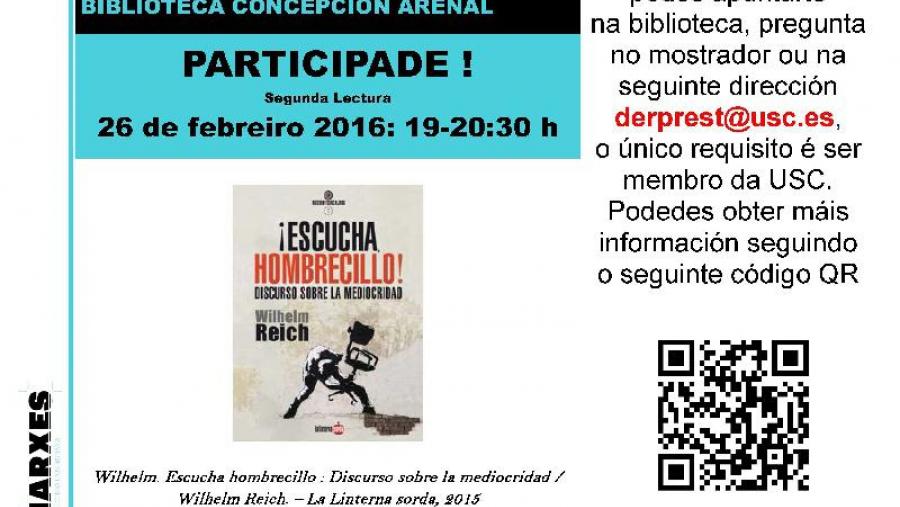 A Biblioteca Concepción Arenal continúa co Club de Lectura @nas marxes A Biblioteca Concepción Arenal continúa co Club de Lectura @nas marxes
