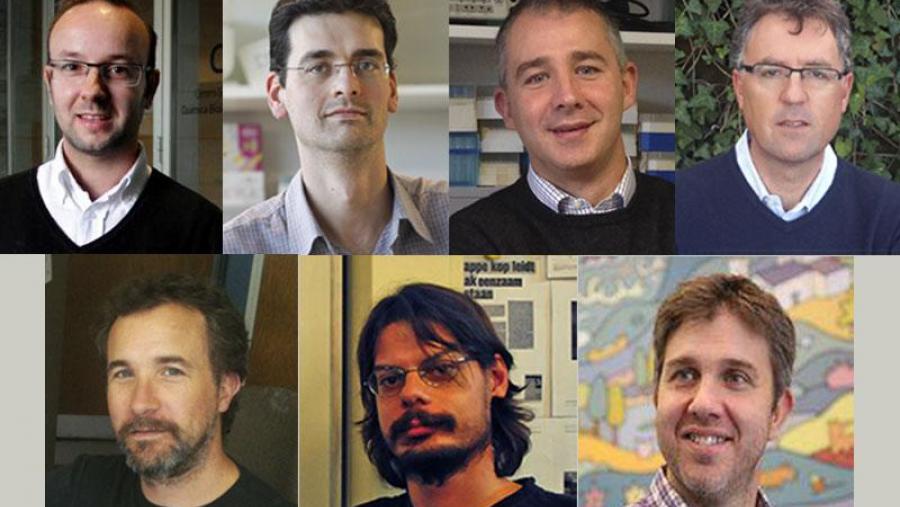 De esquera a dereita: Javier Montenegro, Rubén Nogueiras, Miguel López e José L. Mascareñas (arriba); Carlos Salgado, Diego Martínez e Francisco Rivadulla De esquera a dereita: Javier Montenegro, Rubén Nogueiras, Miguel López e José L. Mascareñas (arriba); Carlos Salgado, Diego Martínez e Francisco Rivadulla