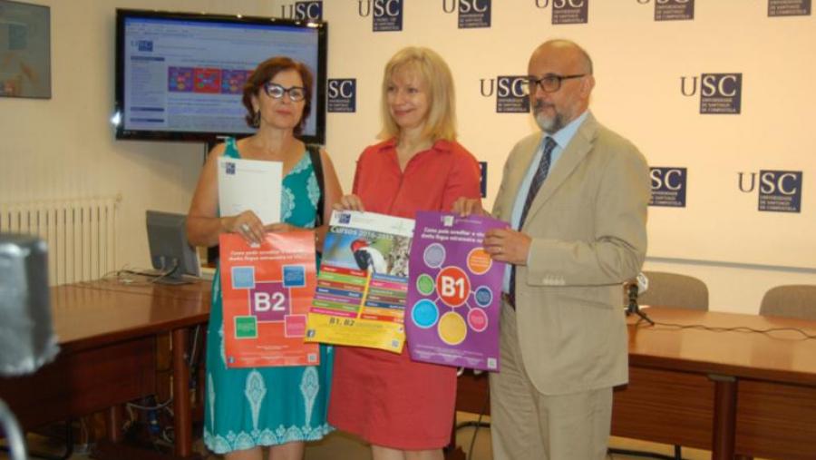 De esquerda a dereira, Christine García, Katerina Vlasakova e Roberto López De esquerda a dereira, Christine García, Katerina Vlasakova e Roberto López
